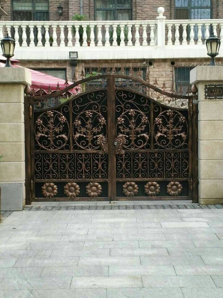 门业图片-装修建材天津安装铁艺大门专业定制认准鑫达铁艺领先工艺型号规格齐全图片