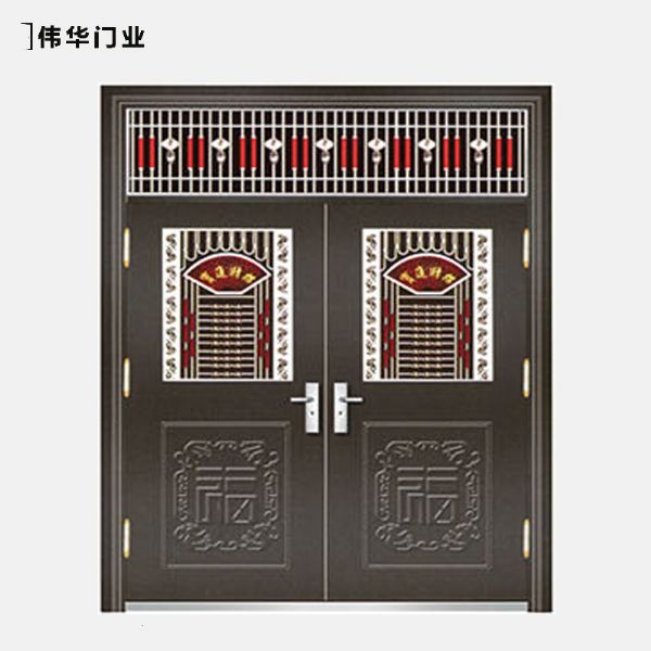 门业图片-不锈钢门CF1009CF1009(六类花割孔门)黑钛金图片