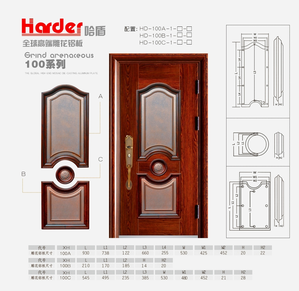 门业图片-门配件哈盾门花HD-100图片