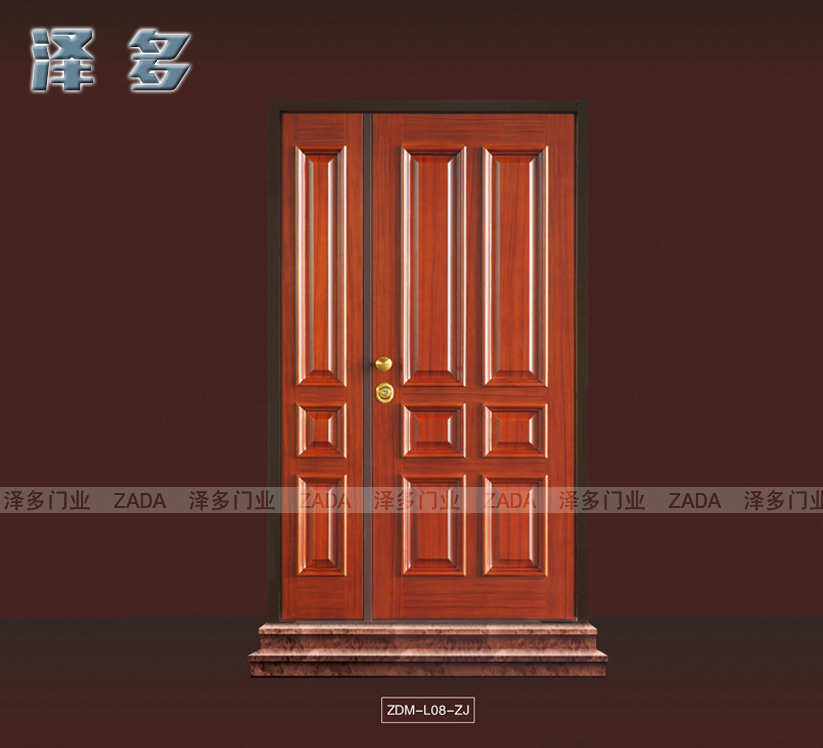 门业图片-装甲门泽多装甲门 进户门 钢木防盗门 公寓门 大门ZDM-L08-ZJ图片