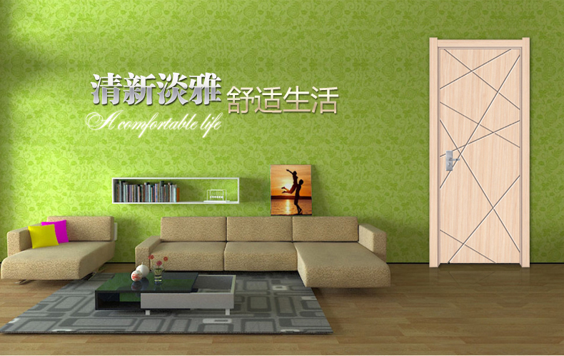 门业图片-平板门杭州舒迪木门 免漆门 室内门 套装门 P-001210*90*30CM图片