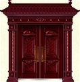 门业图片-KY-9008KY-9008鎏金岁月（仿古红木）铝板拼接图片