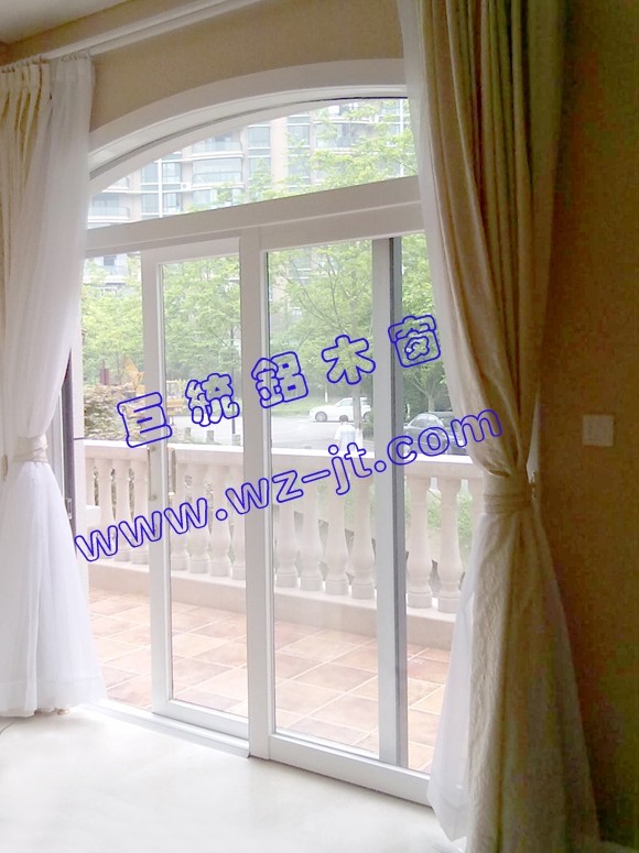 门业图片-铝包木门窗铝包木重型推拉门可定做图片