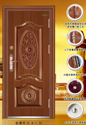 门业图片-防盗安全门金莲花2050*960/860图片