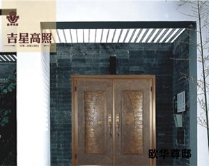 门业图片-铸铝门欧华尊邸铸铝门-吉星高照OW-SM1002图片