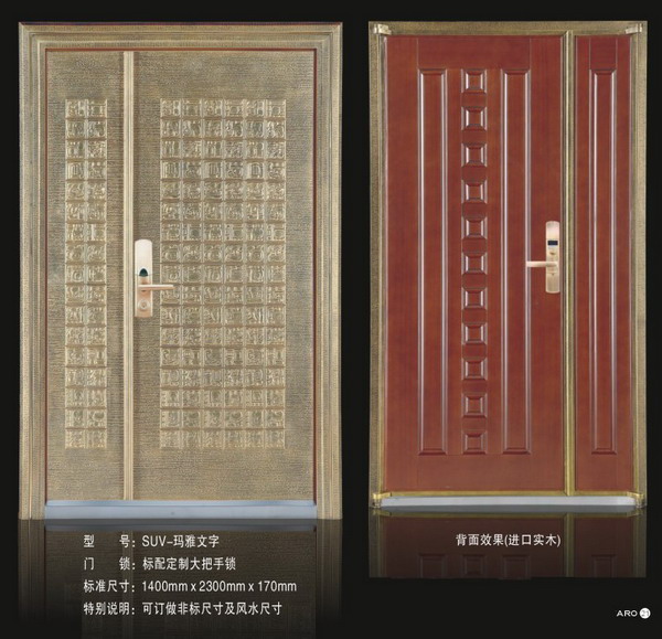 门业图片-铸铝防爆门上海豪华别墅防爆门1800*2300*170图片