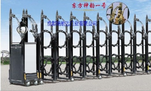 门业图片-电动伸缩门系列玻璃自动门，成都电动门厂，伸缩门，车库门11图片
