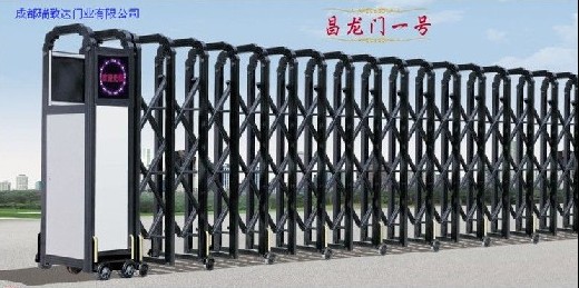 门业图片-电动伸缩门系列乐山伸缩门，电动铁艺门，拉闸11图片