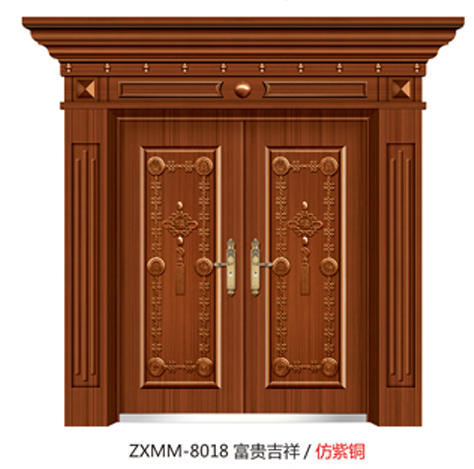 门业图片-高档仿铜门系列ZXMM-8018富贵吉祥ZXMM-8018富贵吉祥图片