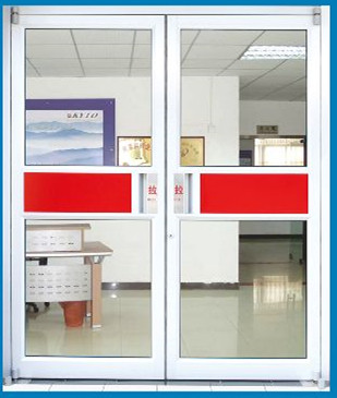 门业图片-肯德基门肯德基门山东型材套装门地弹门DF-1图片