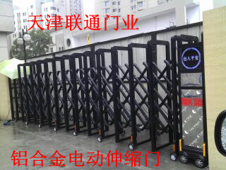 门业图片-天津电动伸缩门天津电动伸缩门销售安装10*10图片