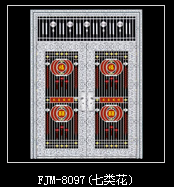 门业图片-不锈钢门双开门FJM-8097(七类花）FJM-8097图片