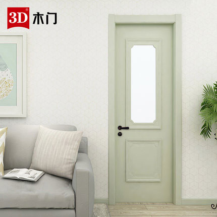 门业图片-3d木门3D木门定制套装门卫生间门实木复合简约现代室内门浴室门D-925BD-925B图片
