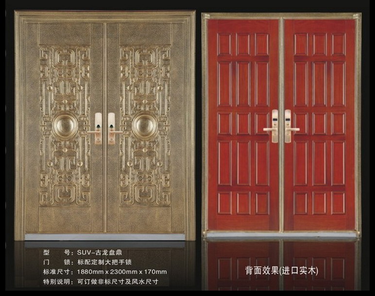 门业图片-不锈钢门产品三suv-古龙盘鼎图片