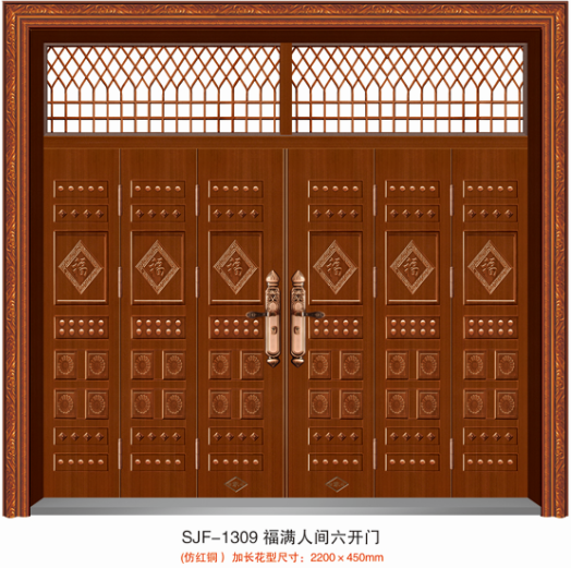 门业图片-仿真铜别墅大门系列别墅大门SJF-1309图片