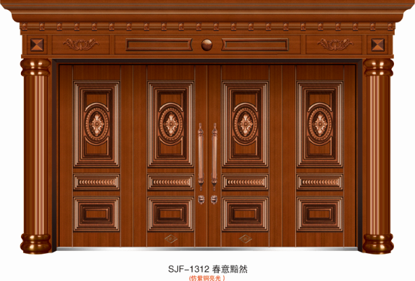 门业图片-仿真铜别墅大门系列别墅大门SJF-1312图片