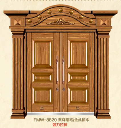 门业图片-非标仿铜门福满屋锌合金仿真铜非标别墅大门FMW-8820图片