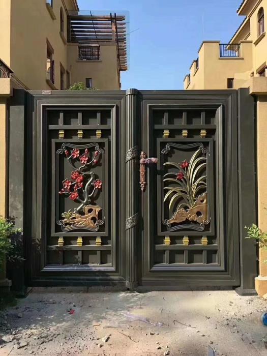 门业图片-推拉门厂家特价定制欧式铝艺大门JH276图片