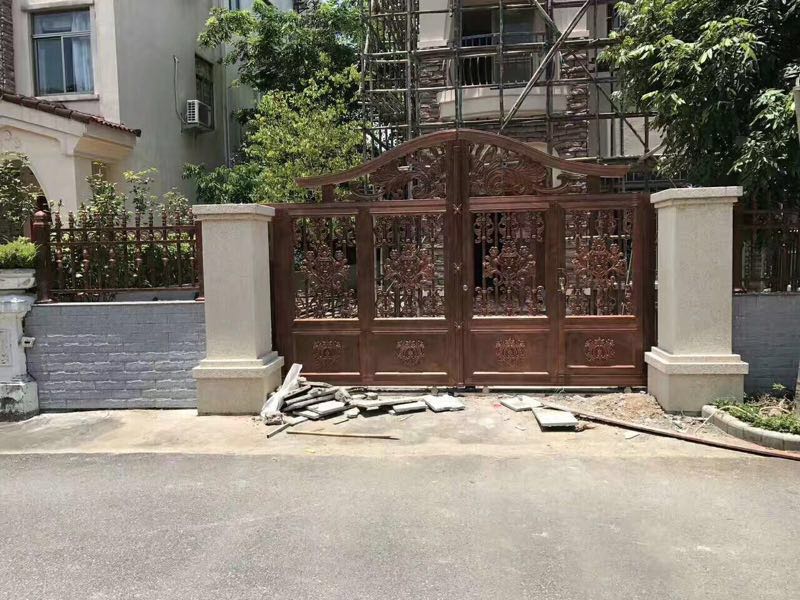 门业图片-平开门霸气庭院铝艺大门生产JH255图片