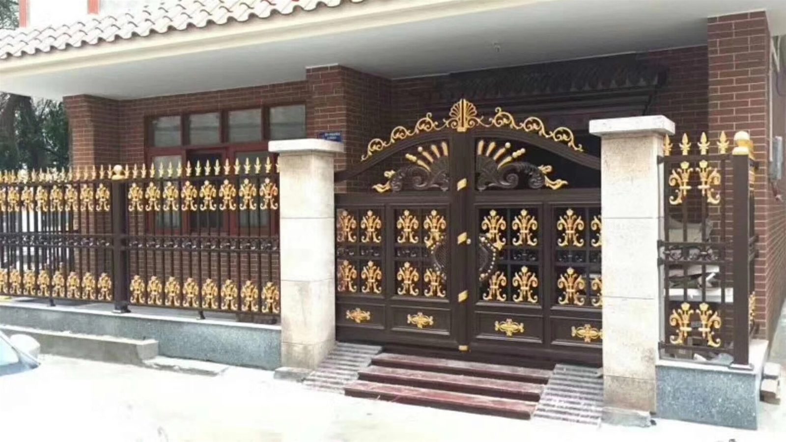 门业图片-推拉门厂家批发铝艺大门JH129图片