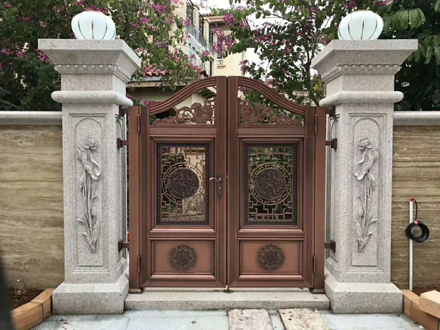 门业图片-推拉门做铝艺大门的厂家JH200图片