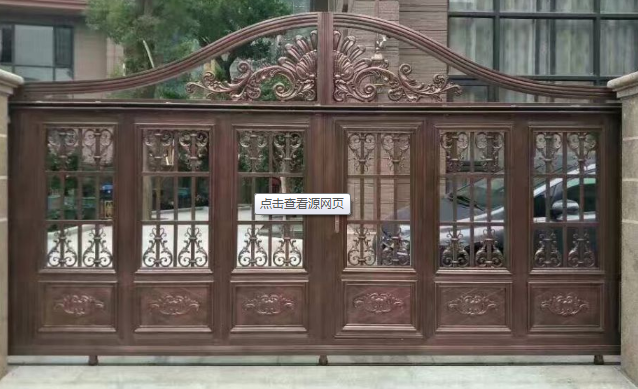 门业图片-平开门定做农村小别墅庭院围墙大门中欧式双开门JH442图片