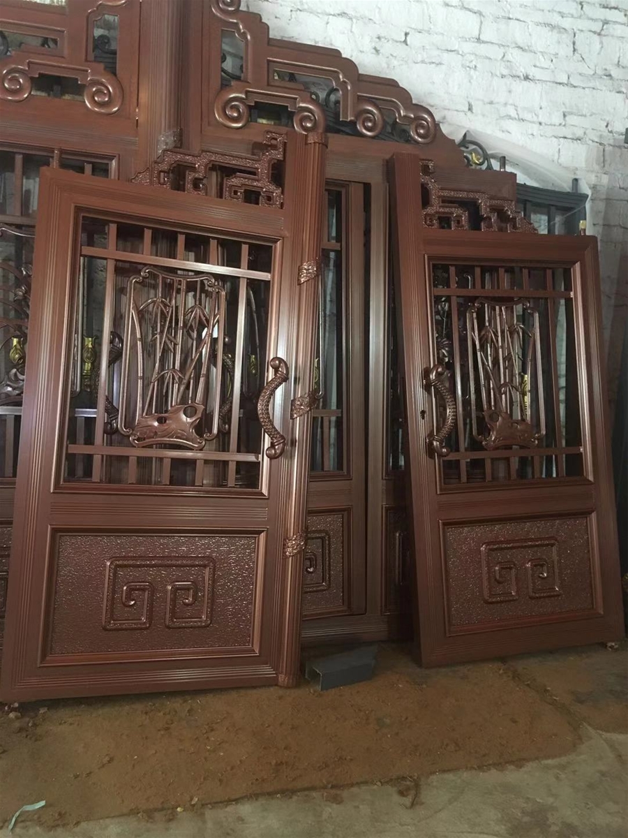 门业图片-推拉门高端实用别墅铝艺庭院入户门JH755图片