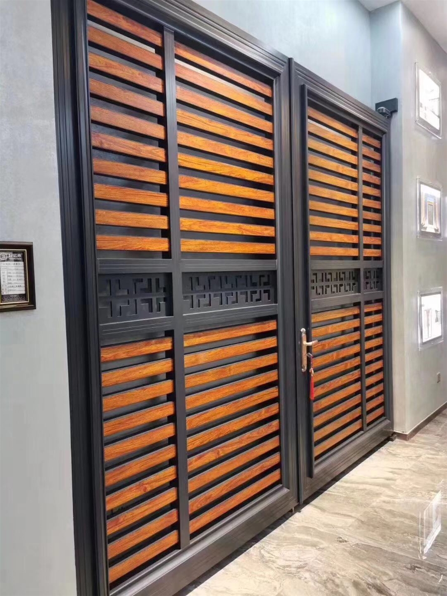 门业图片-平开门铸铝别墅大门家庭进户大门铝艺安全防盗门JH861图片