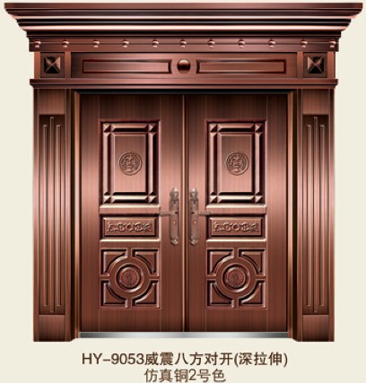 门业图片-仿铜门鸿跃仿铜非标门HY-9053图片