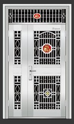 门业图片-豪华室内门不锈钢门不锈钢子母门图片