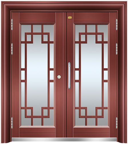 门业图片-精雕木纹系列LS-8903LS-8903-真红铜图片