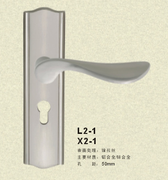 门业图片-铝合金/锌合金镍拉丝锁系列铝合金镍拉锁L2-1/X2-1图片