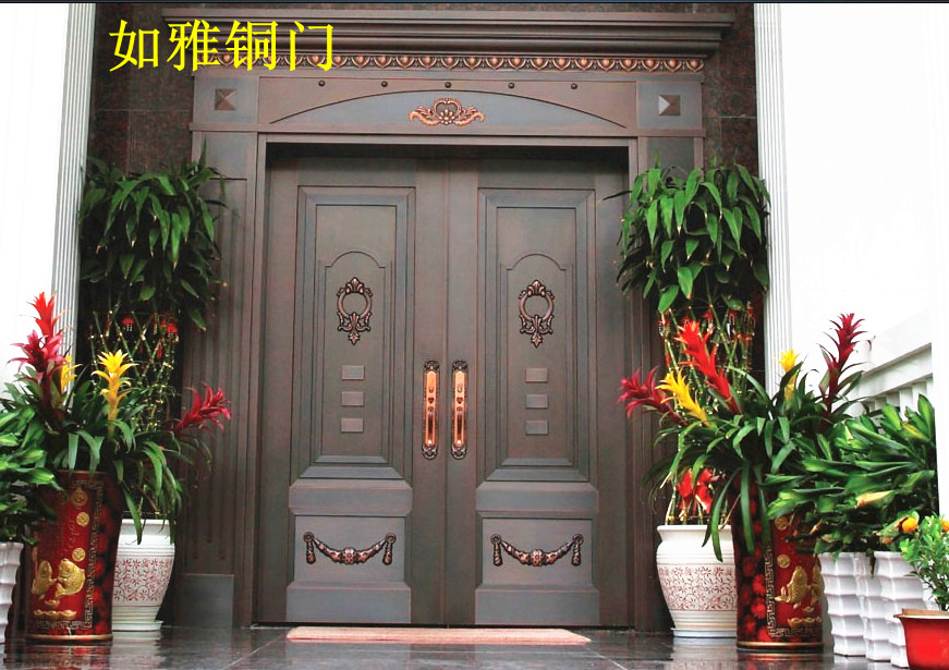 门业图片-如雅双开铜门铜门大品牌|别墅铜门|会所铜门|铜门直销453图片