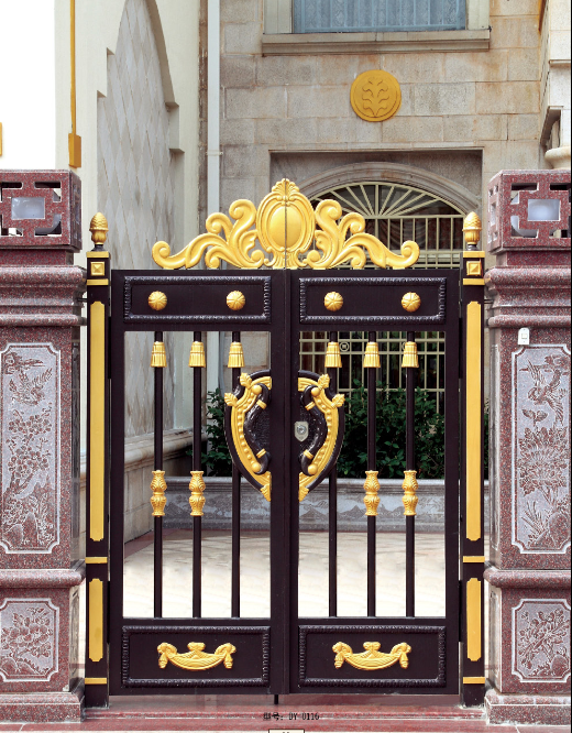 门业图片-铸铝庭院大门铸铝小区大门铸铝庭院门图片