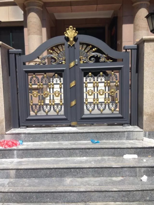 门业图片-铸铝大门上海铸铝门厂铸铝庭院大门图片