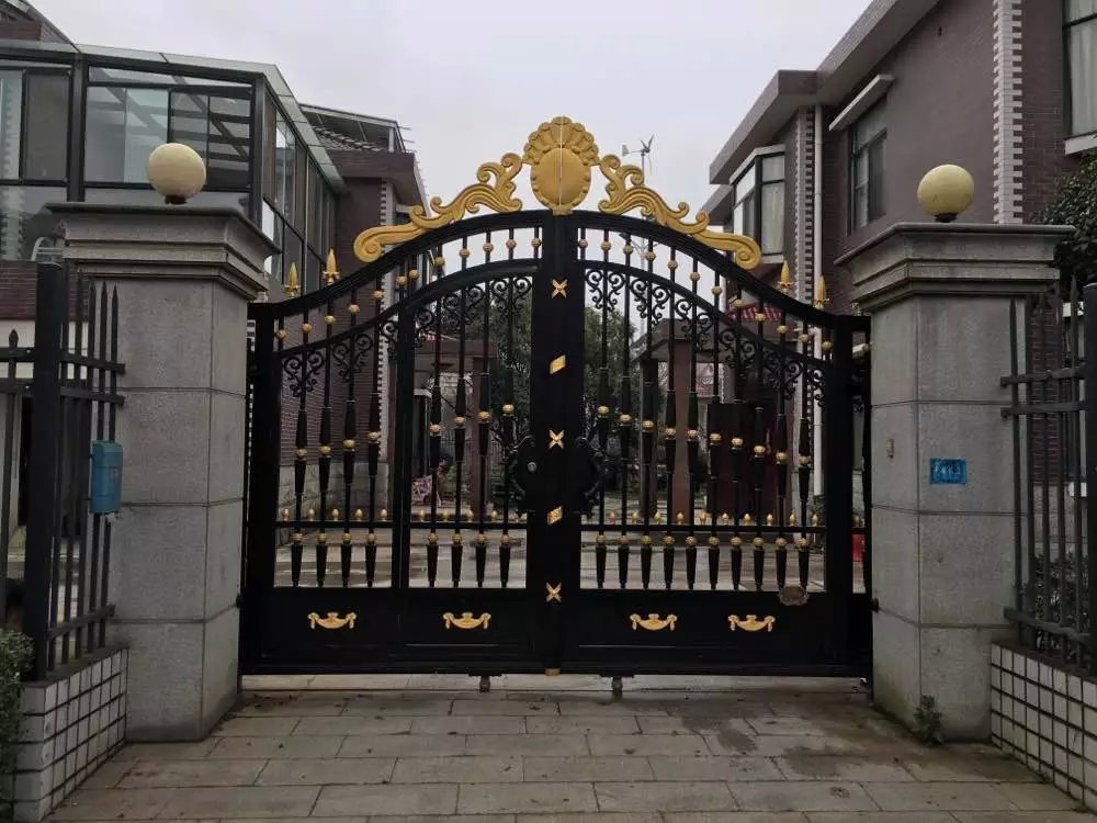 门业图片-铸铝庭院大门铸铝围墙大门庭院门图片