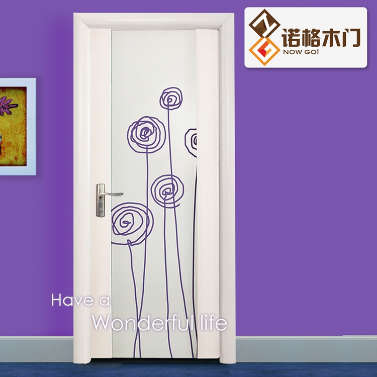 门业图片-漫天花雨诺格木门 实木复合 烤漆门 玻璃门 HB0103HB0103图片