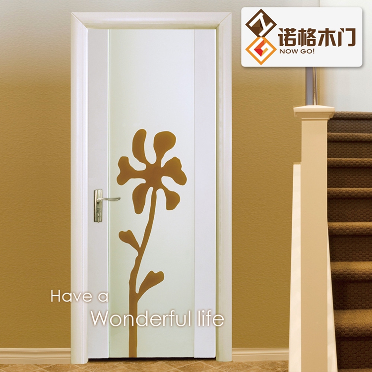 门业图片-漫天花雨诺格木门 实木复合 烤漆门 玻璃门 HB0113HB0113图片
