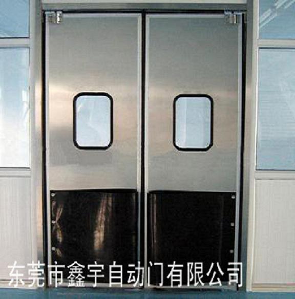 门业图片-自动门东莞超市专用不锈钢防撞门厂价直销订做图片