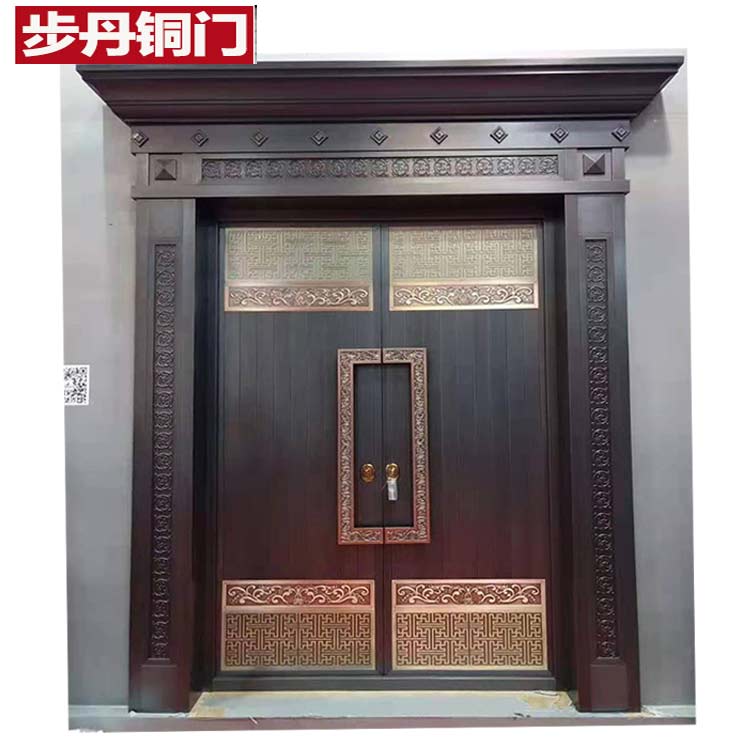门业图片-铜门/不锈钢铜门步丹铜门别墅大门古典拼花拼接不锈钢铜门BD-2010图片