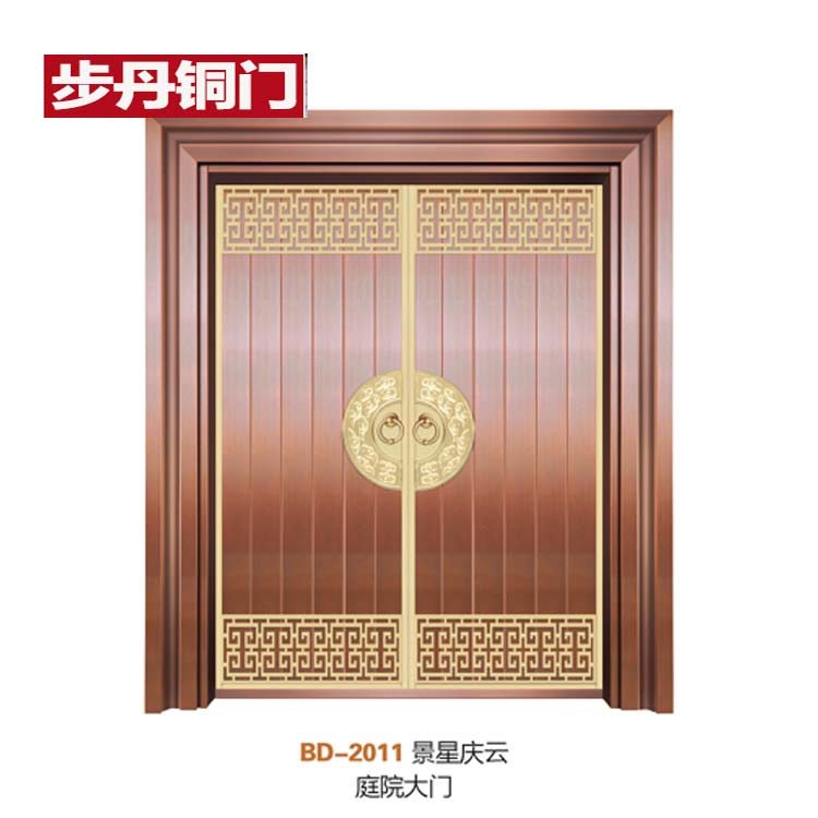 门业图片-铜门/不锈钢铜门铜门厂家定制别墅大门不锈钢铜门庭院大门BD-2011图片