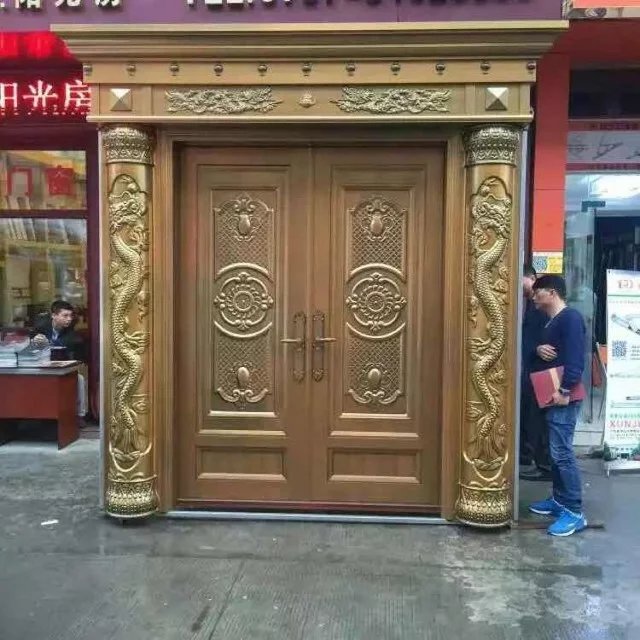 门业图片-重庆铜门重庆綦江区仿铜门厂家直销重庆金益达铜门图片