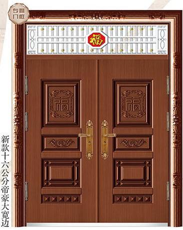 门业图片-豪华非标大门系列068福满人间双开门(强力深拉伸)068福满人间双开门(强力深拉伸)图片