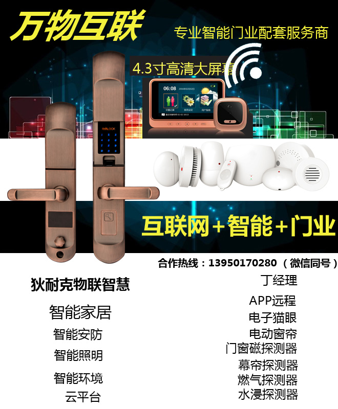 门业图片-智能锁智能门业配套服务D0001图片