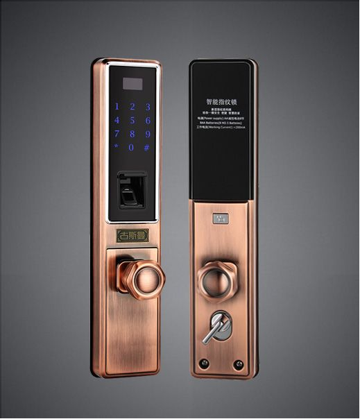 门业图片-古斯曼智能锁古斯曼指纹锁GSM-801红古铜GSM-801图片
