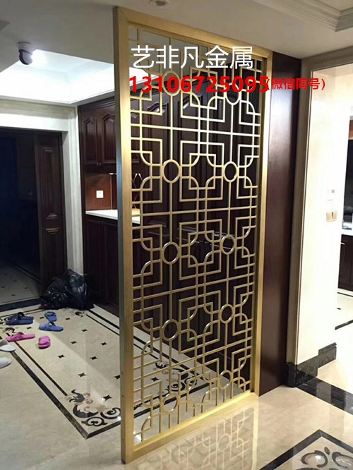 门业图片-不锈钢屏风现代高端简约 家居玄关 镂空304不锈钢屏风隔断装饰 任意定制304不锈钢图片