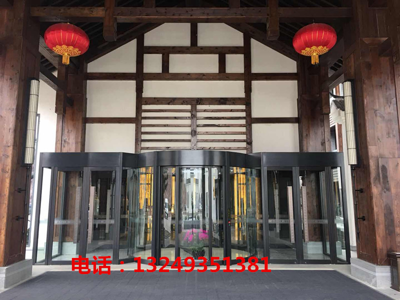 门业图片-自动门石家庄旋转门安装 不锈钢旋转门 宏亚门业2000-3800图片