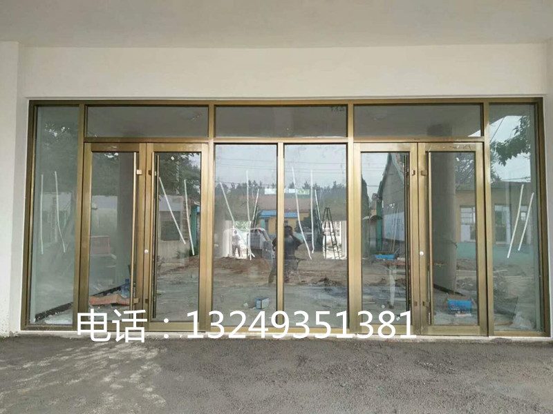 门业图片-肯德基门石家庄钛金色肯德基门安装 批发肯德基门 宏远门业1900*2400图片