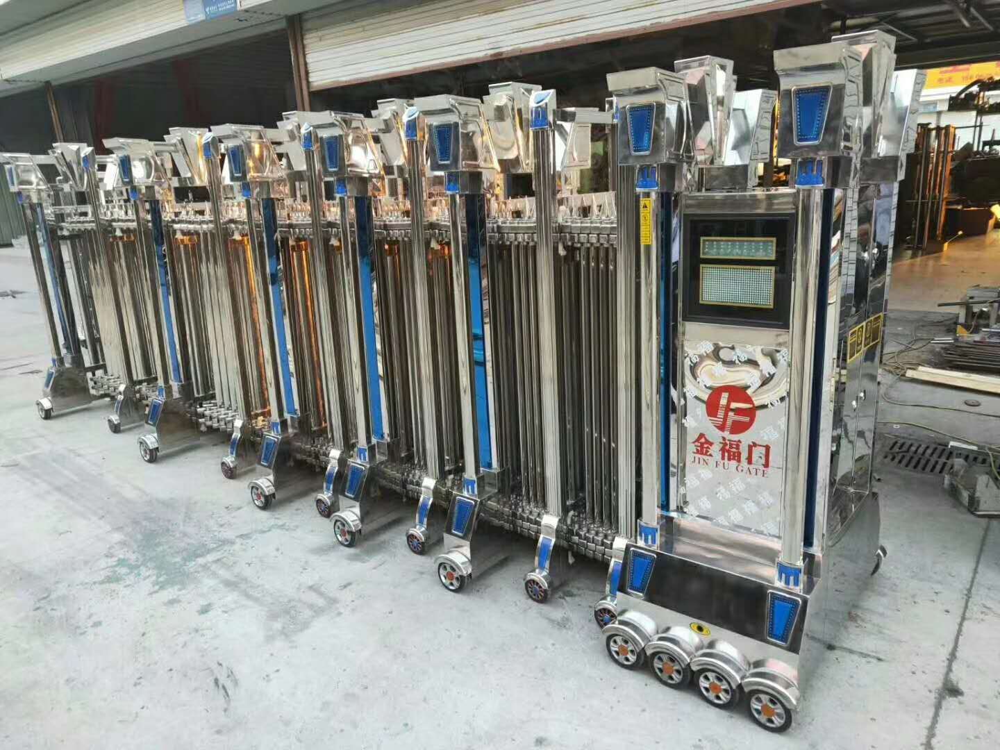 门业图片-聊城金红门电动门山东聊城不锈钢电动门厂家JH-15图片