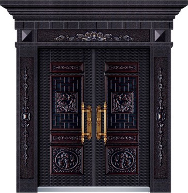 门业图片-德式仿铸铝装甲门YJ-9006德式仿铸铝装甲门图片